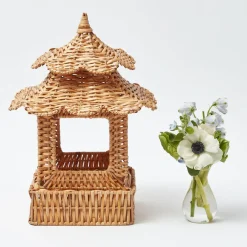 Scalloped Rattan Pagoda Lantern