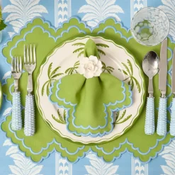 Scarlett Green & Blue Placemats & Napkins (Set of 4)