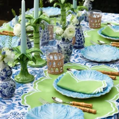 Serena Apple Green Scalloped Placemats (Set of 4)