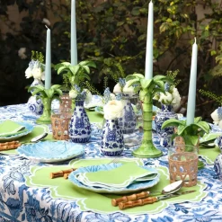 Serena Apple Green Scalloped Placemats & Napkins (Set of 4)