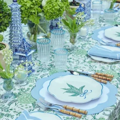 Serena Appliqué Blue Placemats & Napkins (Set of 4)