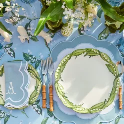 Serena Appliqué Blue Placemats & Napkins (Set of 4)