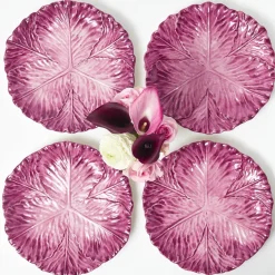 Serena Aubergine Cabbage Dinner Plates (Set of 4)