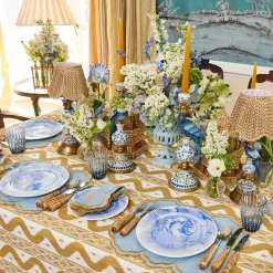 Serena Blue & Caramel Napkins (Set of 4)