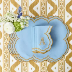 Serena Blue & Caramel Placemats (Set of 4)