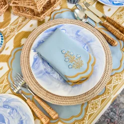 Serena Blue & Caramel Placemats (Set of 4)