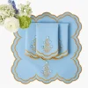 Serena Blue Carnation Napkins (Set of 4)