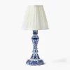 Serena Chinoiserie Rechargeable Lamp with Cream Shade (18cm)