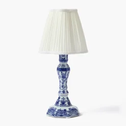 Serena Chinoiserie Rechargeable Lamp with Cream Shade (18cm)