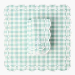 Serena Duck Egg Blue Gingham Napkins (Set of 4)