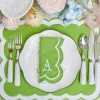 Serena Green Appliqué Placemats & Napkins (Set of 4)