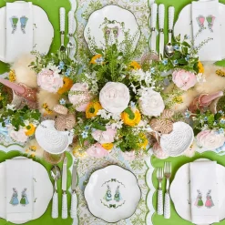 Serena Green Appliqué Placemats (Set of 4)