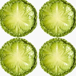 Serena Green Cabbage Dinner & Starter Plates (Set of 8)