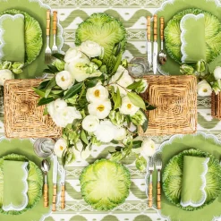 Serena Green Cabbage Dinner & Starter Plates (Set of 8)