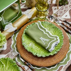 Serena Green Cabbage Dinner Plate