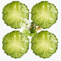 Serena Green Cabbage Starter Plate (Set of 4)
