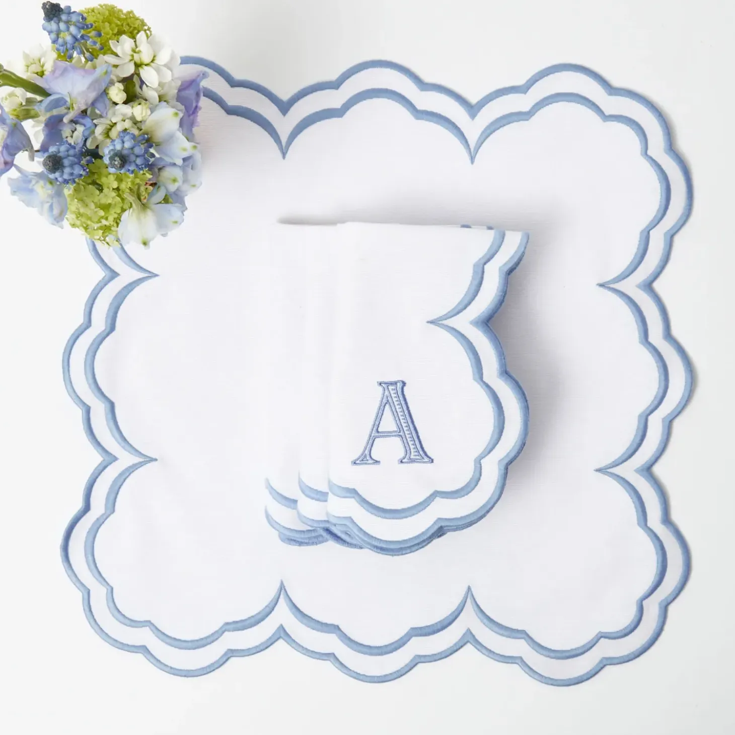 Serena White Napkins (Set of 4)