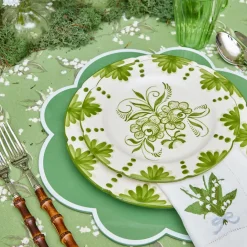 Seville Green Gardênia Dinner Plates (Set of 4)