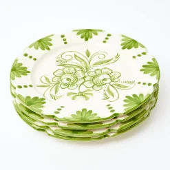 Seville Green Gardênia Dinner Plates (Set of 4)