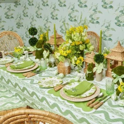 Seville Green Gardênia Dinner & Starter Plates (Set of 8)