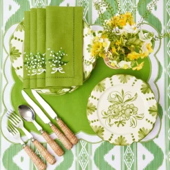 Seville Green Gardênia Starter Plates (Set of 4)