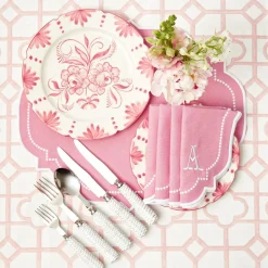 Seville Pink Gardênia Dinner Plate (set of 4)