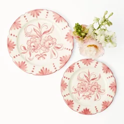Seville Pink Gardênia Dinner & Starter Plates (Set of 8)