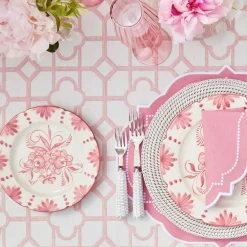 Seville Pink Gardênia Dinner & Starter Plates (Set of 8)