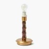 Short Burnt Bamboo Rechargeable Lamp