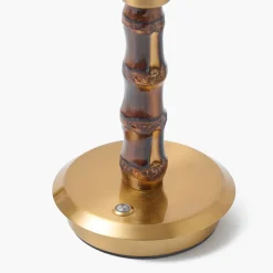 Short Burnt Bamboo Rechargeable Lamp