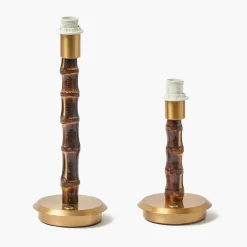 Short Burnt Bamboo Rechargeable Lamp