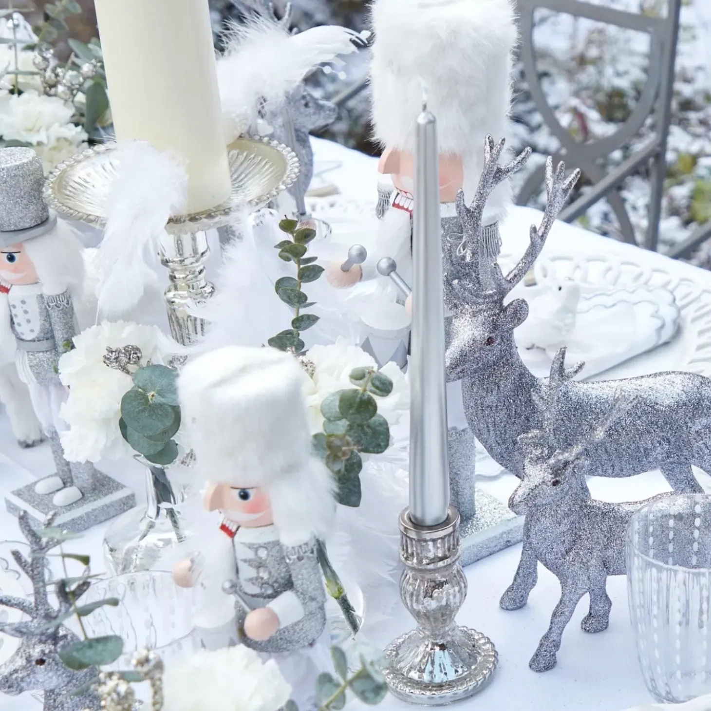Silver Candles (Set of 8)