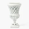 Small Adelaide White Lattice Urn Vase