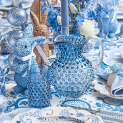 Small Blue Hobnail Jug