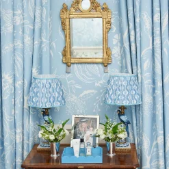 Small Blue Lacquer Scalloped Tray
