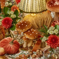 Small Caramel Velvet Mushrooms (Set of 3)