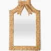 Small Celine Bow Rattan Mirror