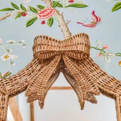 Small Celine Bow Rattan Mirror
