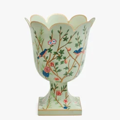 Small Chinoiserie Tole Urn Vase