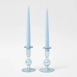 Small Eden Blue Candle Holder (Pair)