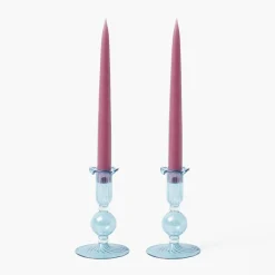 Small Eden Blue Candle Holder (Pair)
