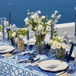 Small Eden Blue Candle Holder (Pair)