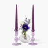 Small Eden Purple Candle Holder (Pair)