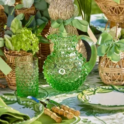 Small Emerald Hobnail Jug
