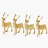 Small Gold Glitter Reindeer (Set of 4)