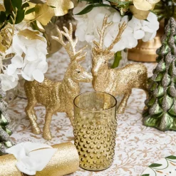 Small Gold Glitter Reindeer (Set of 4)
