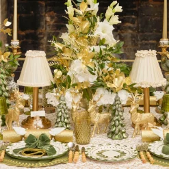 Small Gold Glitter Reindeer (Set of 4)