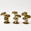 Small Green Velvet Mushrooms (Set of 3)
