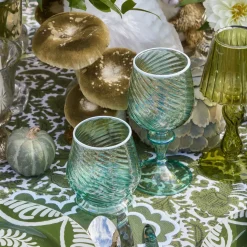 Small Green Velvet Mushrooms (Set of 3)