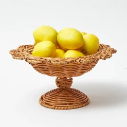 Small Luciana Rattan Scalloped Bowl